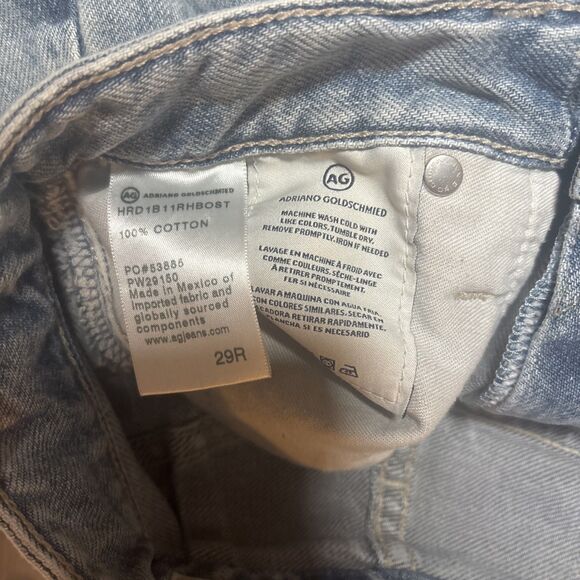 Womens Denim Jean Shorts 29R By AG Alexxis High Waist Y2K vibe Cutoff Distressed - Picture 9 of 9